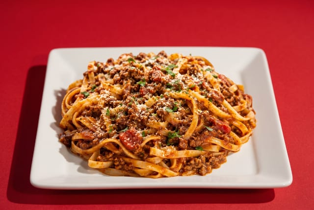 Meat Sauce Pasta.