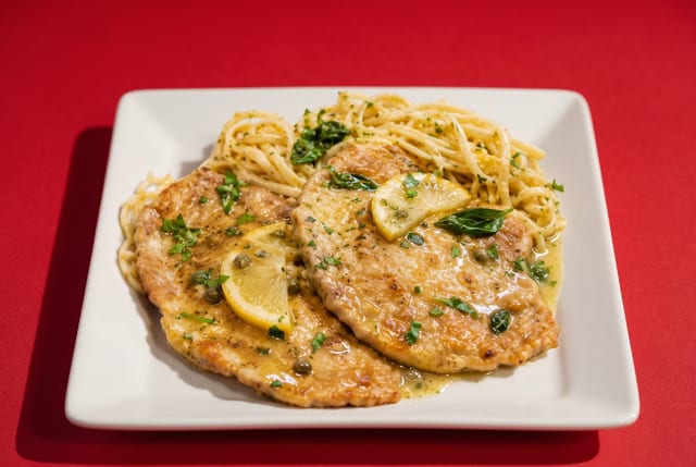 Veal Francese Pasta.