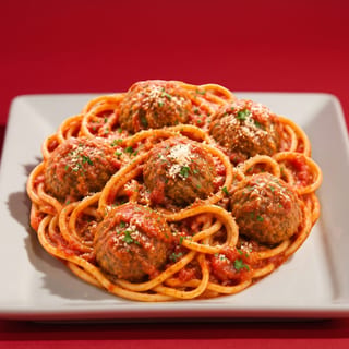Tomato Sauce with Meatballs Pasta
